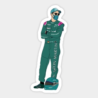 Sebastian Vettel- Arms Crossed Sticker